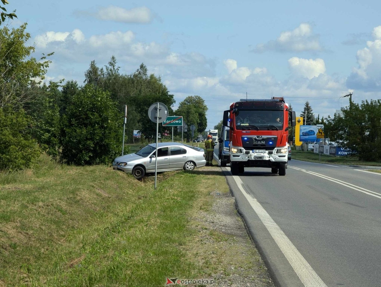 Kolizja w Grabowie [26.07.2024] - zdjęcie #7 - eOstroleka.pl
