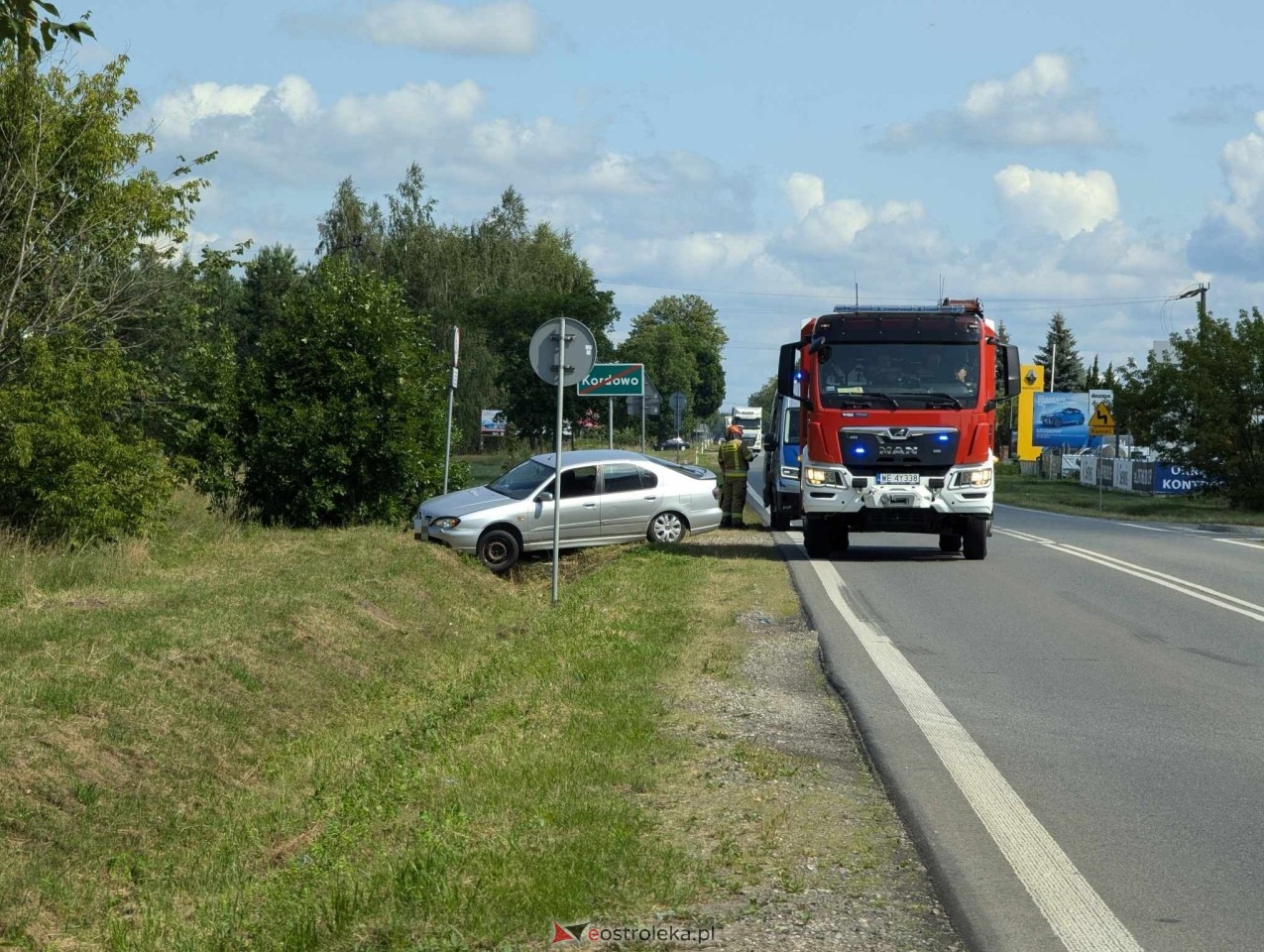 Kolizja w Grabowie [26.07.2024] - zdjęcie #1 - eOstroleka.pl