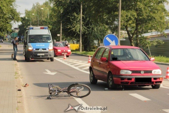 Potrącenie rowerzystyna ul. Goworowskiej (16.07.2011) - zdjęcie #14 - eOstroleka.pl