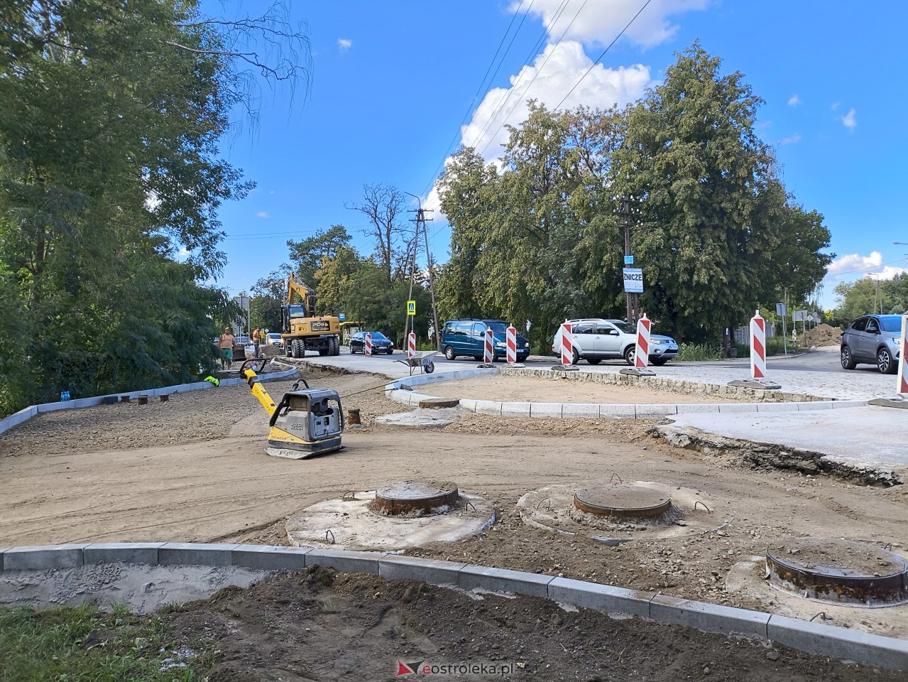 Tak powstaje rondo na DK 53 Stacha Konwy/Słoneczna [08.08.2024] - zdjęcie #7 - eOstroleka.pl