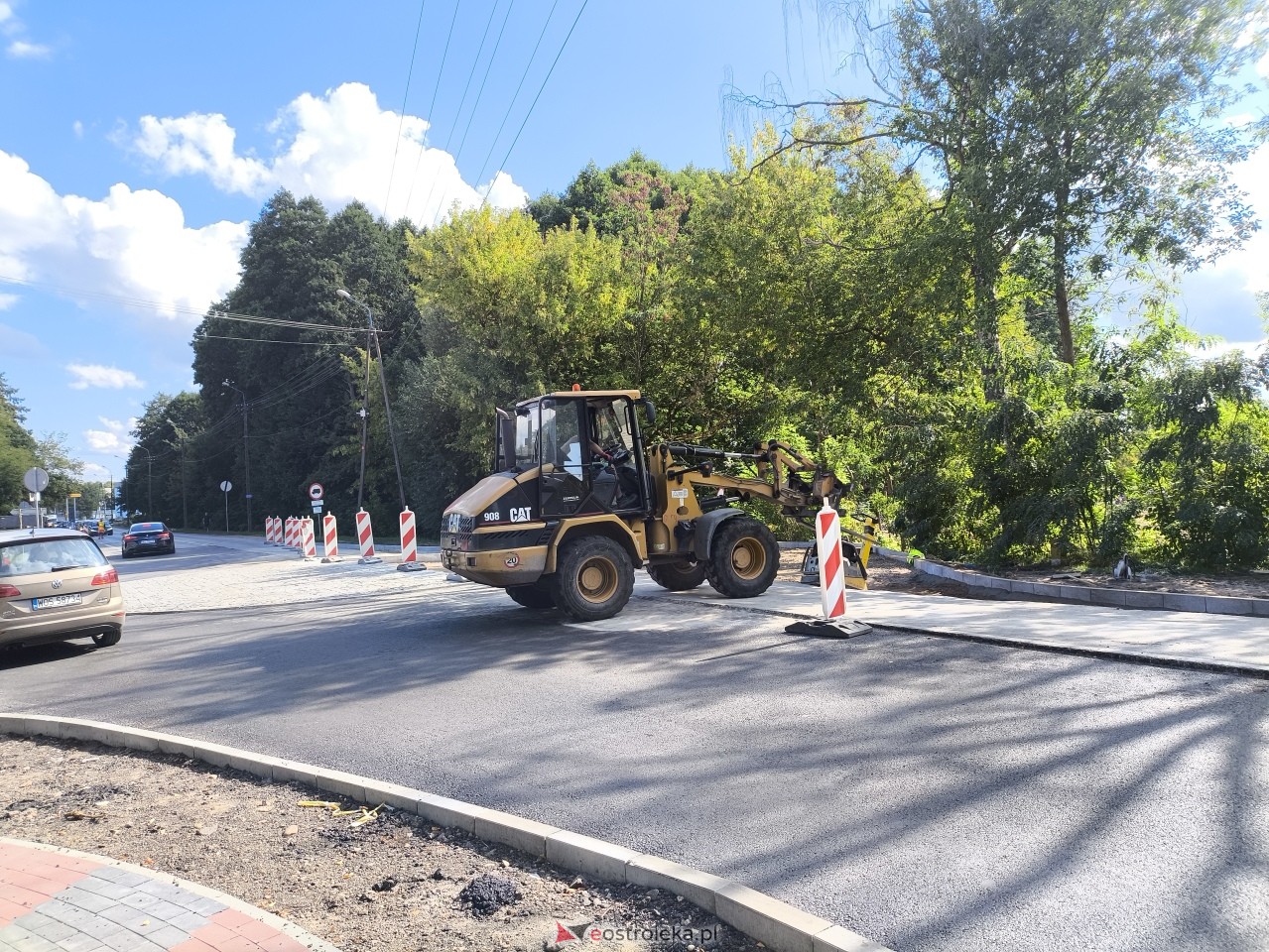 Tak powstaje rondo na DK 53 Stacha Konwy/Słoneczna [08.08.2024] - zdjęcie #1 - eOstroleka.pl