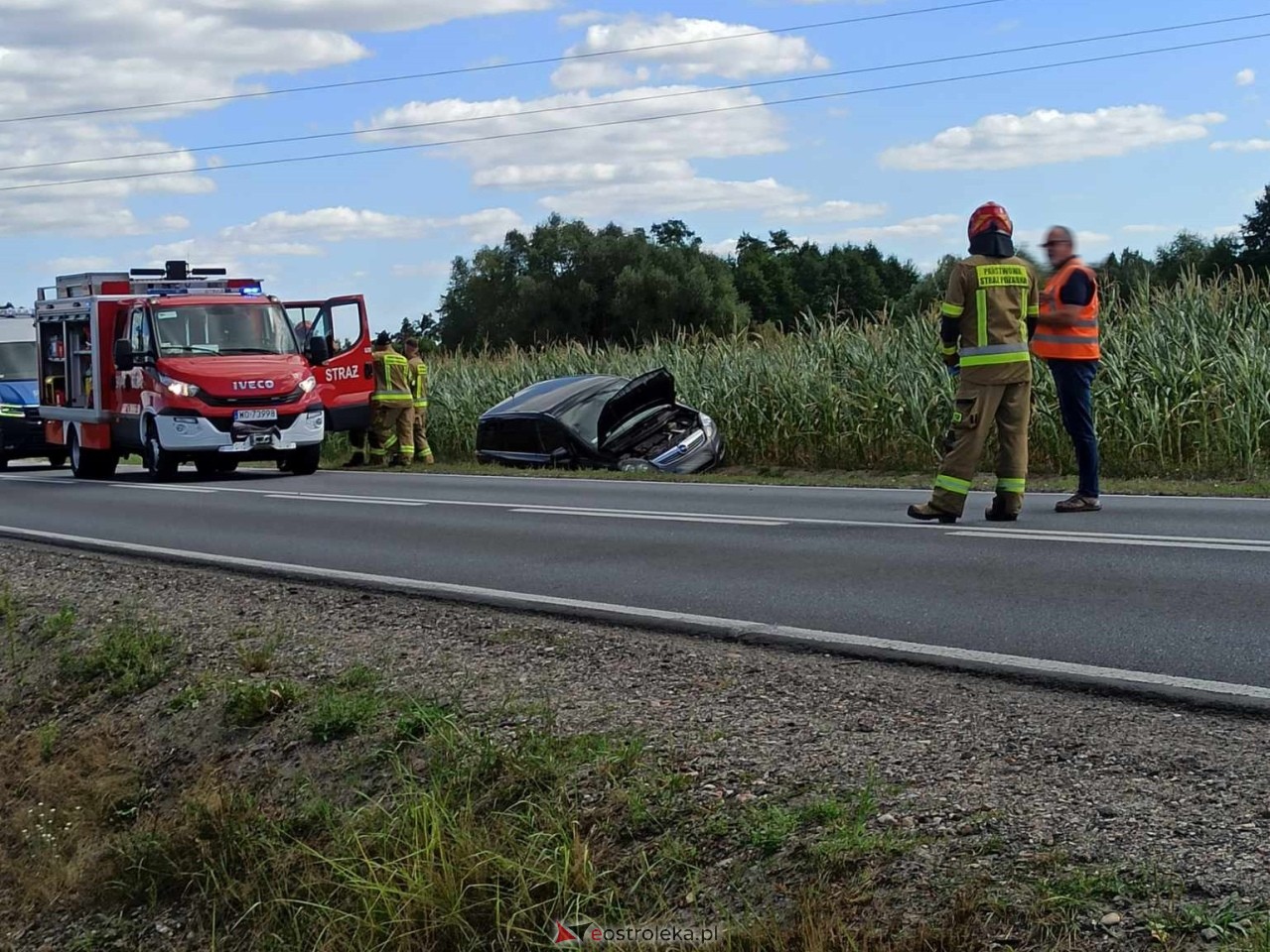Wypadek w Antoniach na DK-53 [13.08.2024] - zdjęcie #5 - eOstroleka.pl