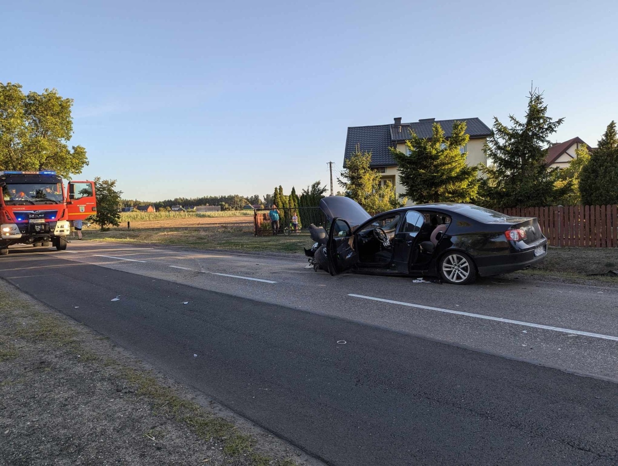 Wypadek na DK53 w Wydmusach [14.08.2024] - zdjęcie #15 - eOstroleka.pl