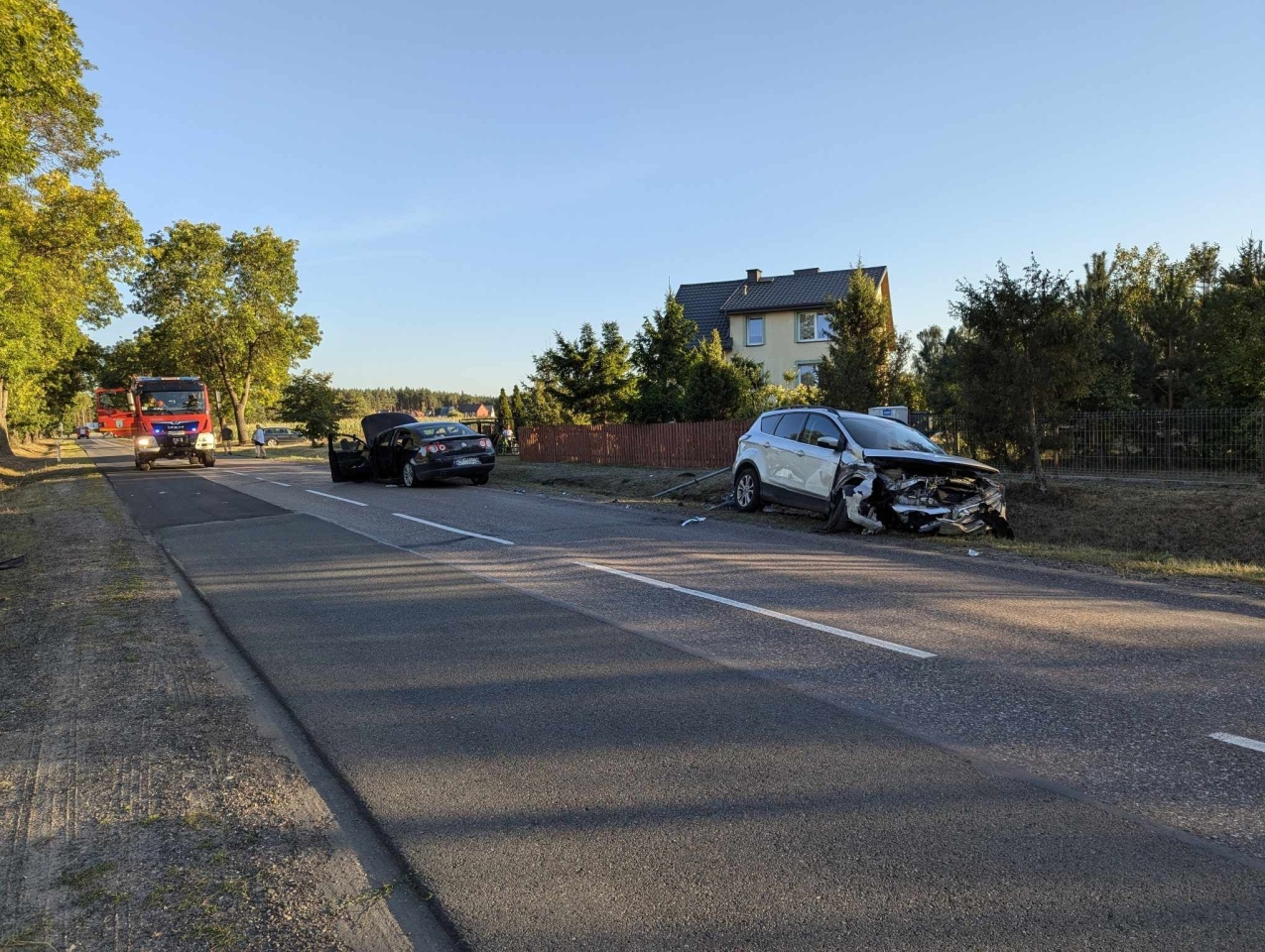 Wypadek na DK53 w Wydmusach [14.08.2024] - zdjęcie #10 - eOstroleka.pl