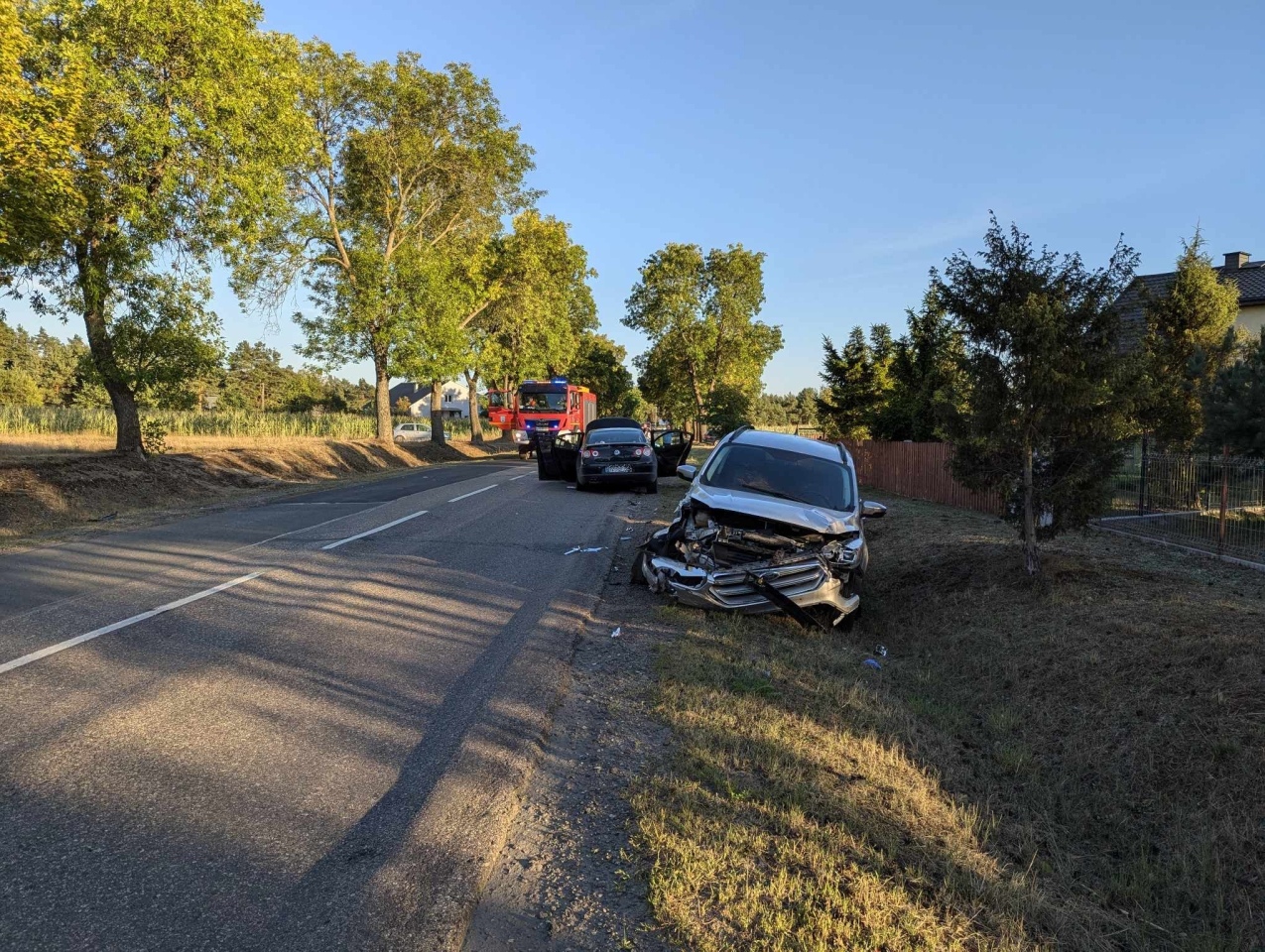 Wypadek na DK53 w Wydmusach [14.08.2024] - zdjęcie #6 - eOstroleka.pl