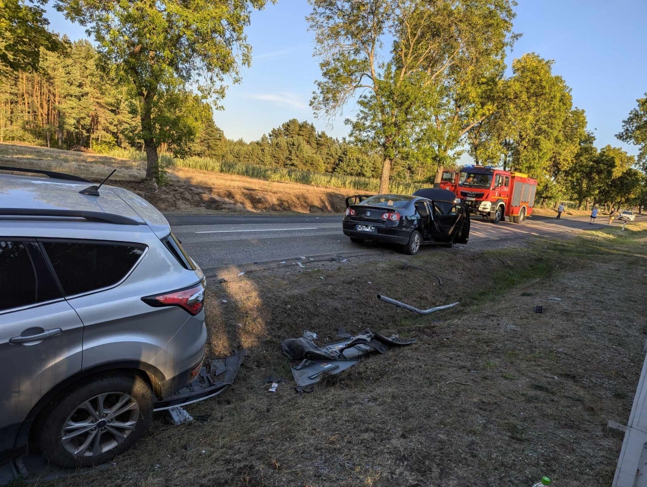 Wypadek na DK53 w Wydmusach [14.08.2024] - zdjęcie #2 - eOstroleka.pl