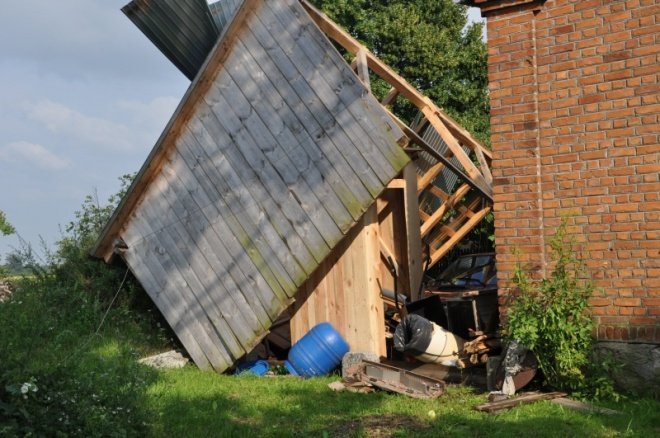 Kruszewo: Skutki nawałnicy (21 VII 2011) - zdjęcie #2 - eOstroleka.pl