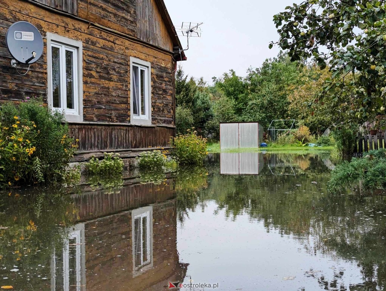 Zalana posesja przy Energetycznej [19.08.2024] - zdjęcie #1 - eOstroleka.pl