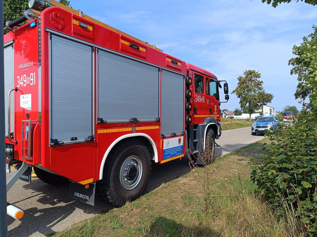 Wypadek w Trzaskach [25.08.2024] - zdjęcie #1 - eOstroleka.pl