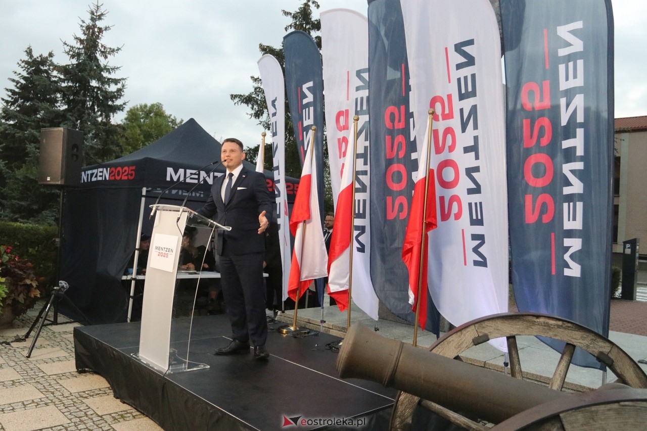 Sławomir Mentzen i Ewa Zajączkowska-Hernik w Ostrołęce [14.09.2024] - zdjęcie #49 - eOstroleka.pl