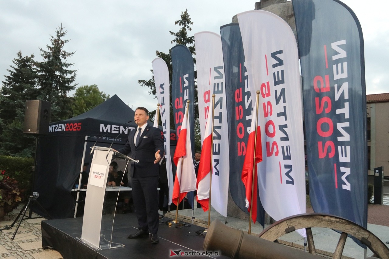 Sławomir Mentzen i Ewa Zajączkowska-Hernik w Ostrołęce [14.09.2024] - zdjęcie #48 - eOstroleka.pl