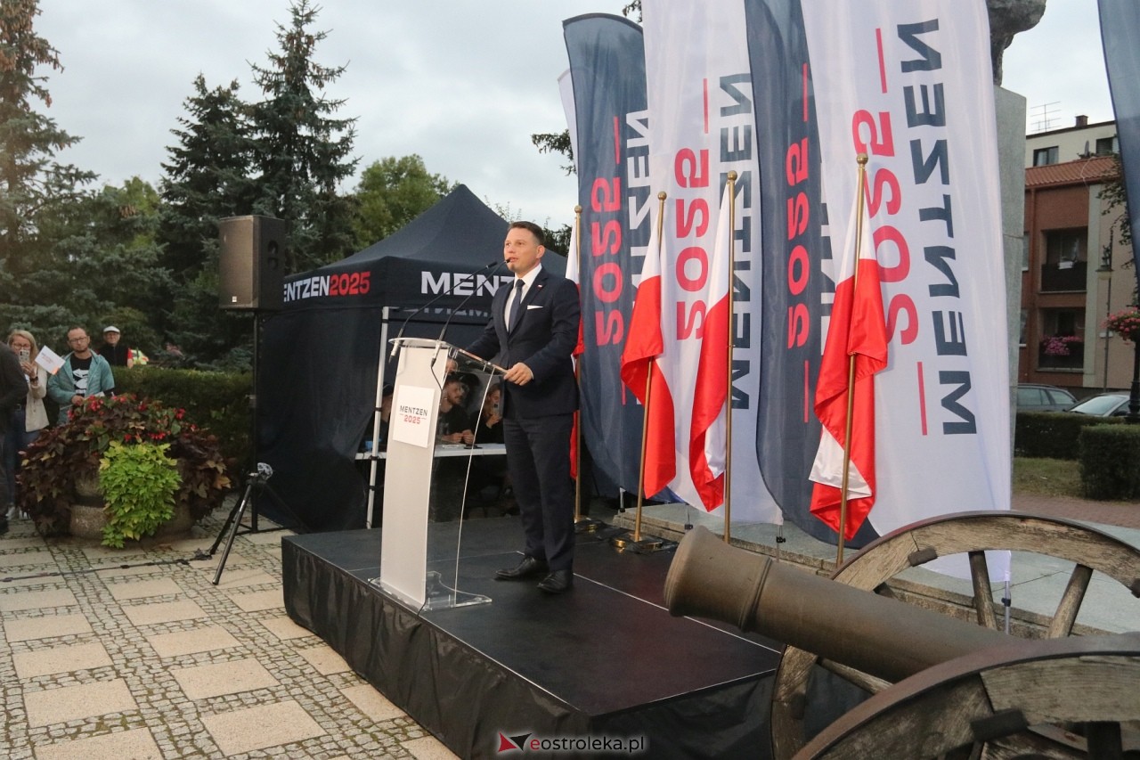 Sławomir Mentzen i Ewa Zajączkowska-Hernik w Ostrołęce [14.09.2024] - zdjęcie #46 - eOstroleka.pl