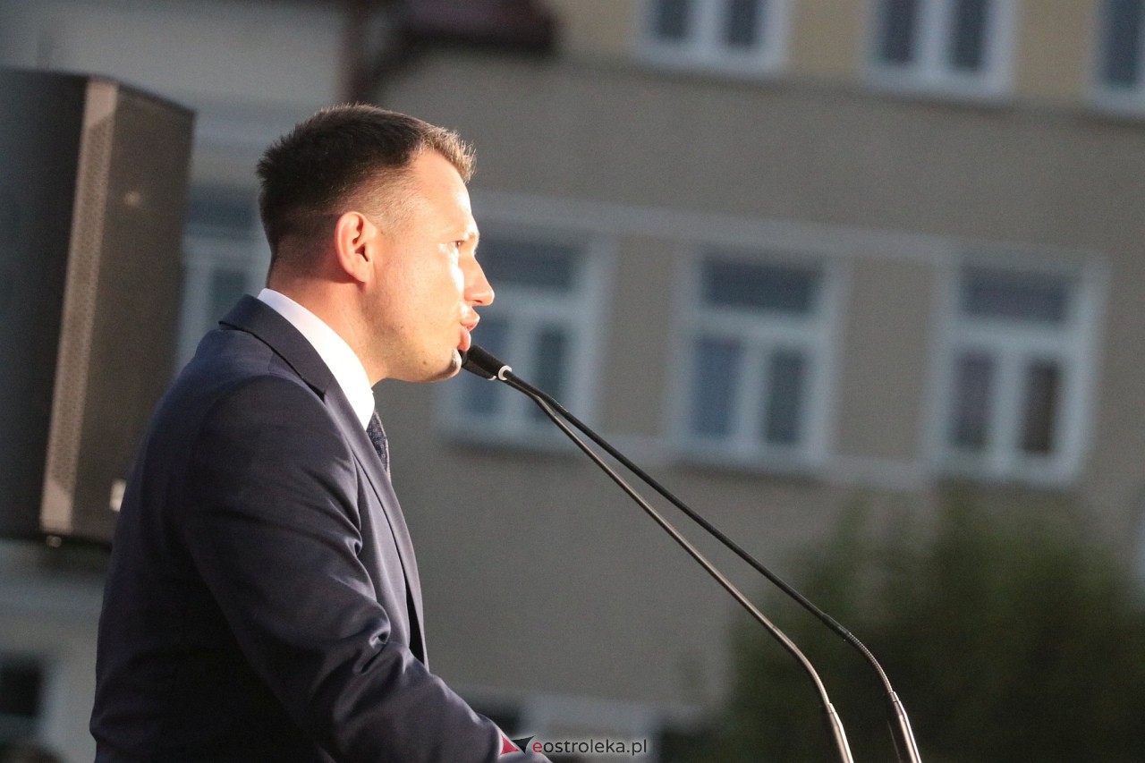 Sławomir Mentzen i Ewa Zajączkowska-Hernik w Ostrołęce [14.09.2024] - zdjęcie #34 - eOstroleka.pl