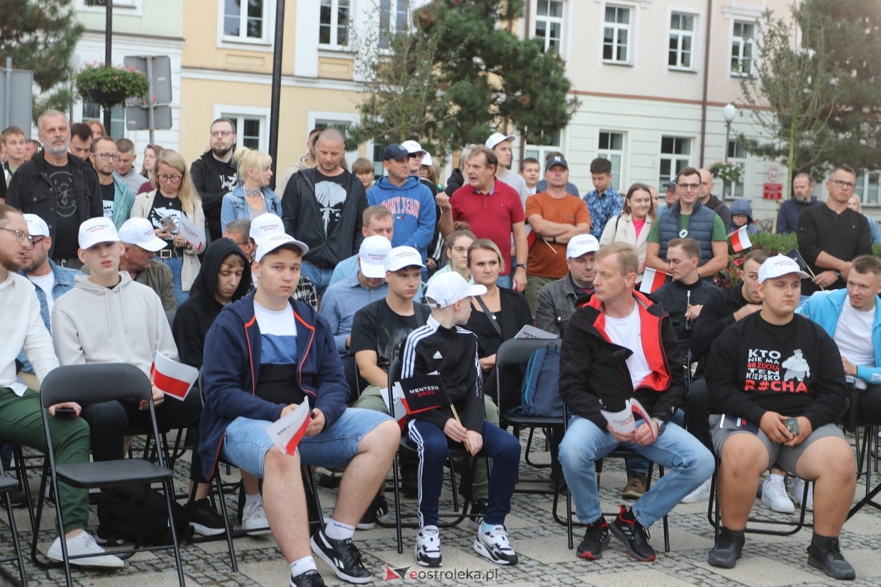 Sławomir Mentzen i Ewa Zajączkowska-Hernik w Ostrołęce [14.09.2024] - zdjęcie #17 - eOstroleka.pl