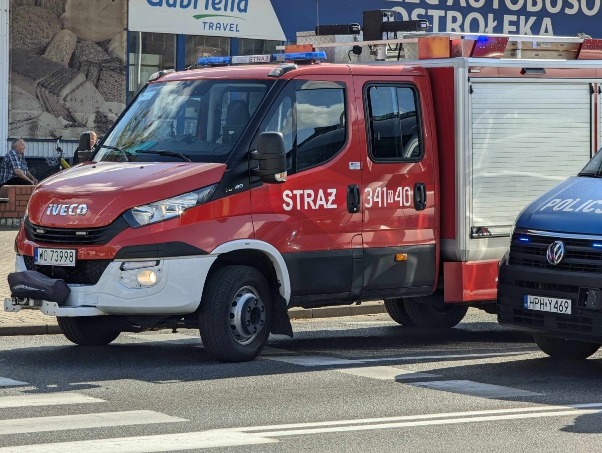 Kolizja na skrzyżowaniu ulic Bogusławskiego i Piłsudskiego [25.09.2024] - zdjęcie #11 - eOstroleka.pl