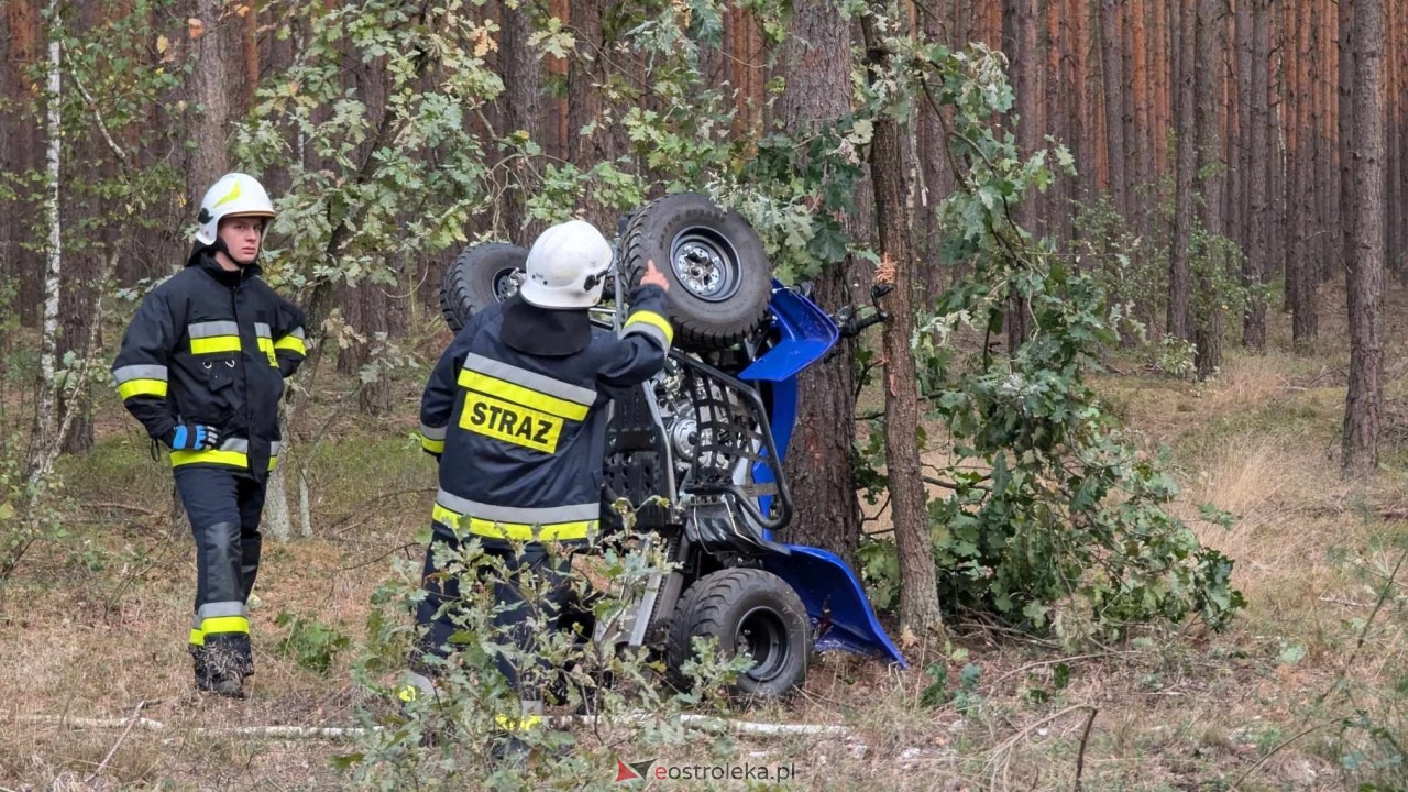 Wypadek na quadzie pod Ostrołęką [29.09.2024] - zdjęcie #2 - eOstroleka.pl