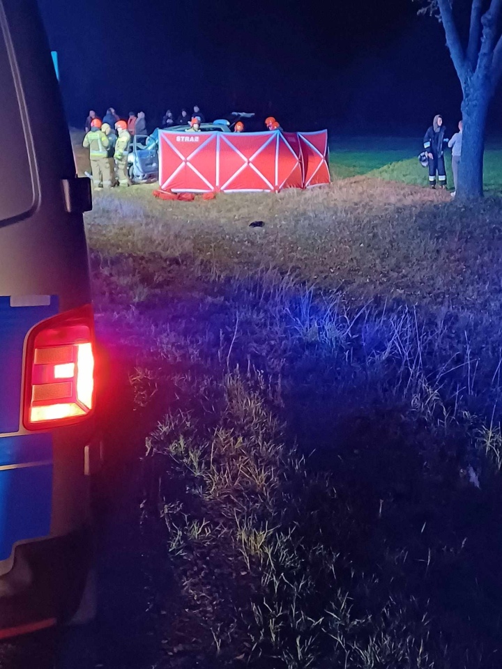 Wypadek w Brudkach Starych, fot. OSP Brudki Stare [23.10.2024] - zdjęcie #3 - eOstroleka.pl