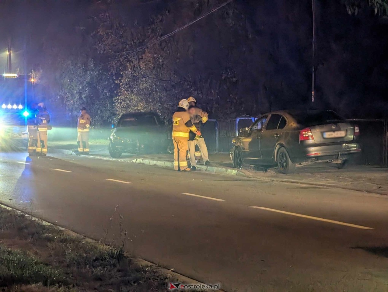 Wypadek na Słowackiego w Rzekuniu [27.10.2024] - zdjęcie #11 - eOstroleka.pl