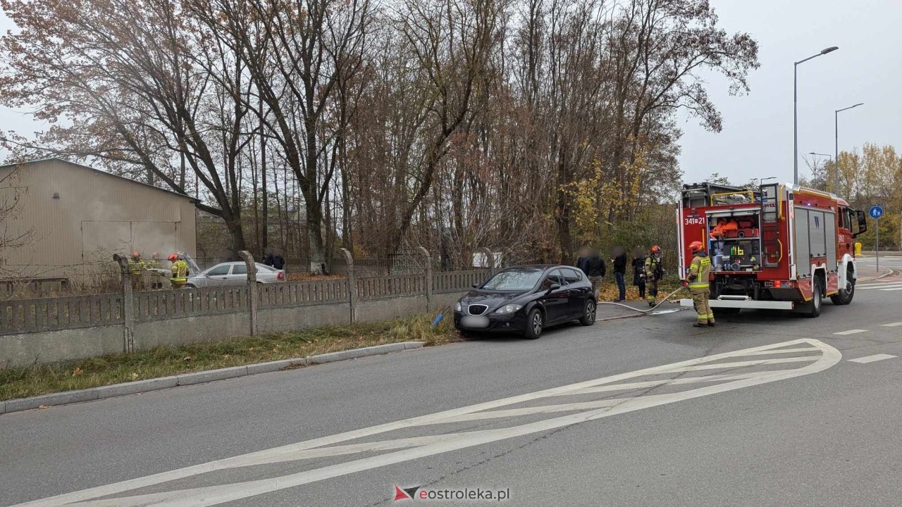 Pożar samochodu przy ul. Granicznej [12.11.2024] - zdjęcie #4 - eOstroleka.pl