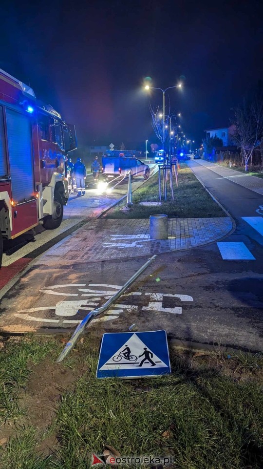 Wypadek przy ul. Gołasia [19.11.2024] - zdjęcie #15 - eOstroleka.pl