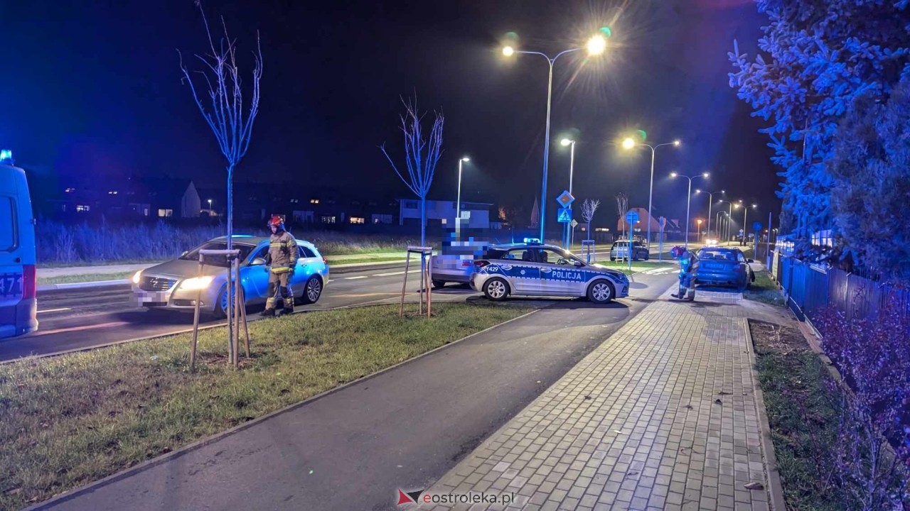 Wypadek przy ul. Gołasia [19.11.2024] - zdjęcie #3 - eOstroleka.pl