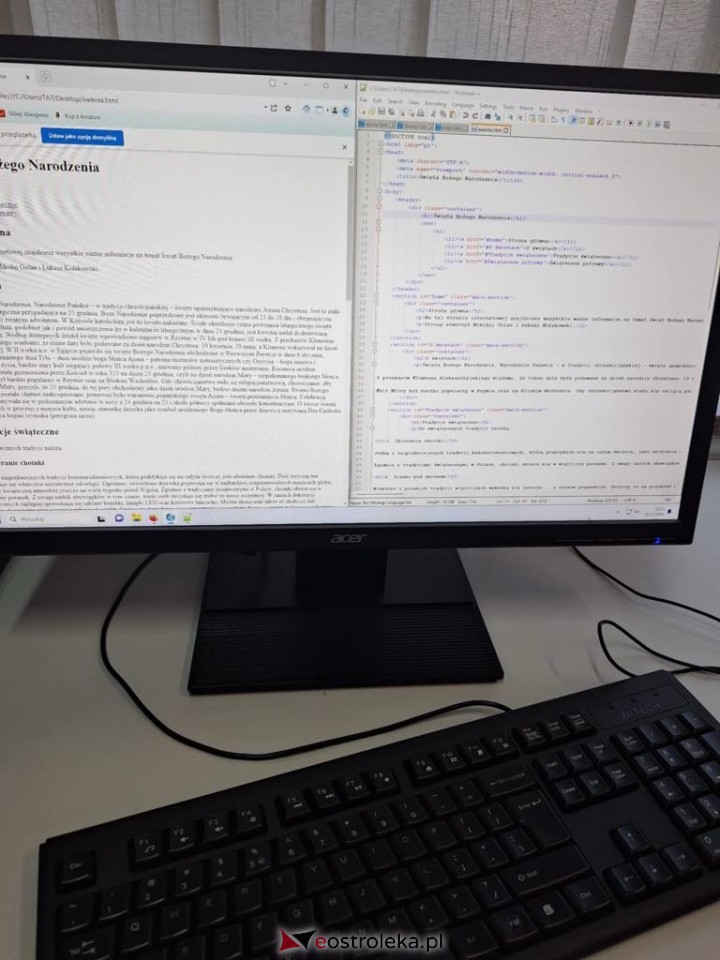 Świąteczna magia w HTML - SP 10 Ostrołęka - zdjęcie #3 - eOstroleka.pl