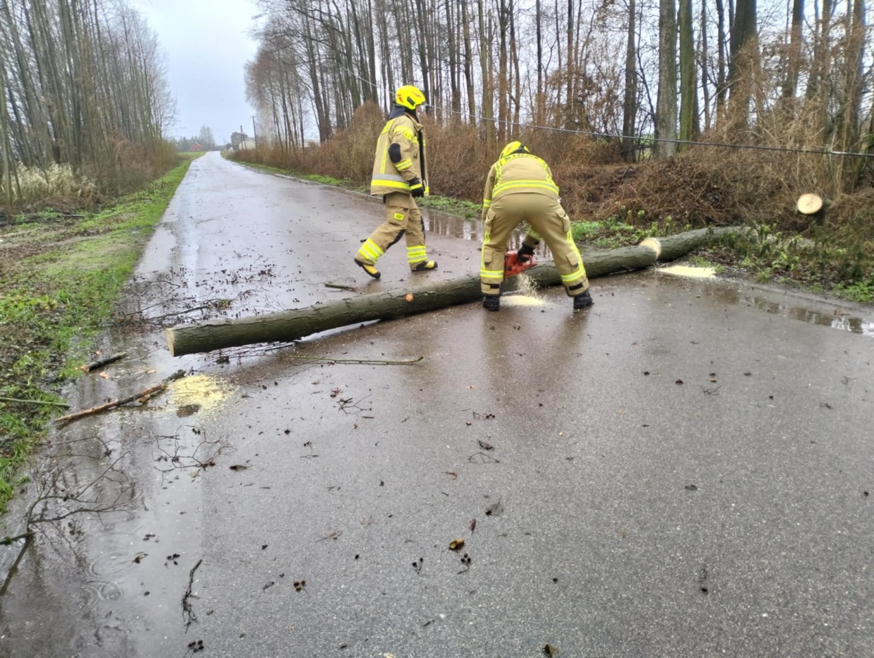 Gwałtowna nawałnica w powiecie ostrołęckim [16.12.2024] - zdjęcie #1 - eOstroleka.pl