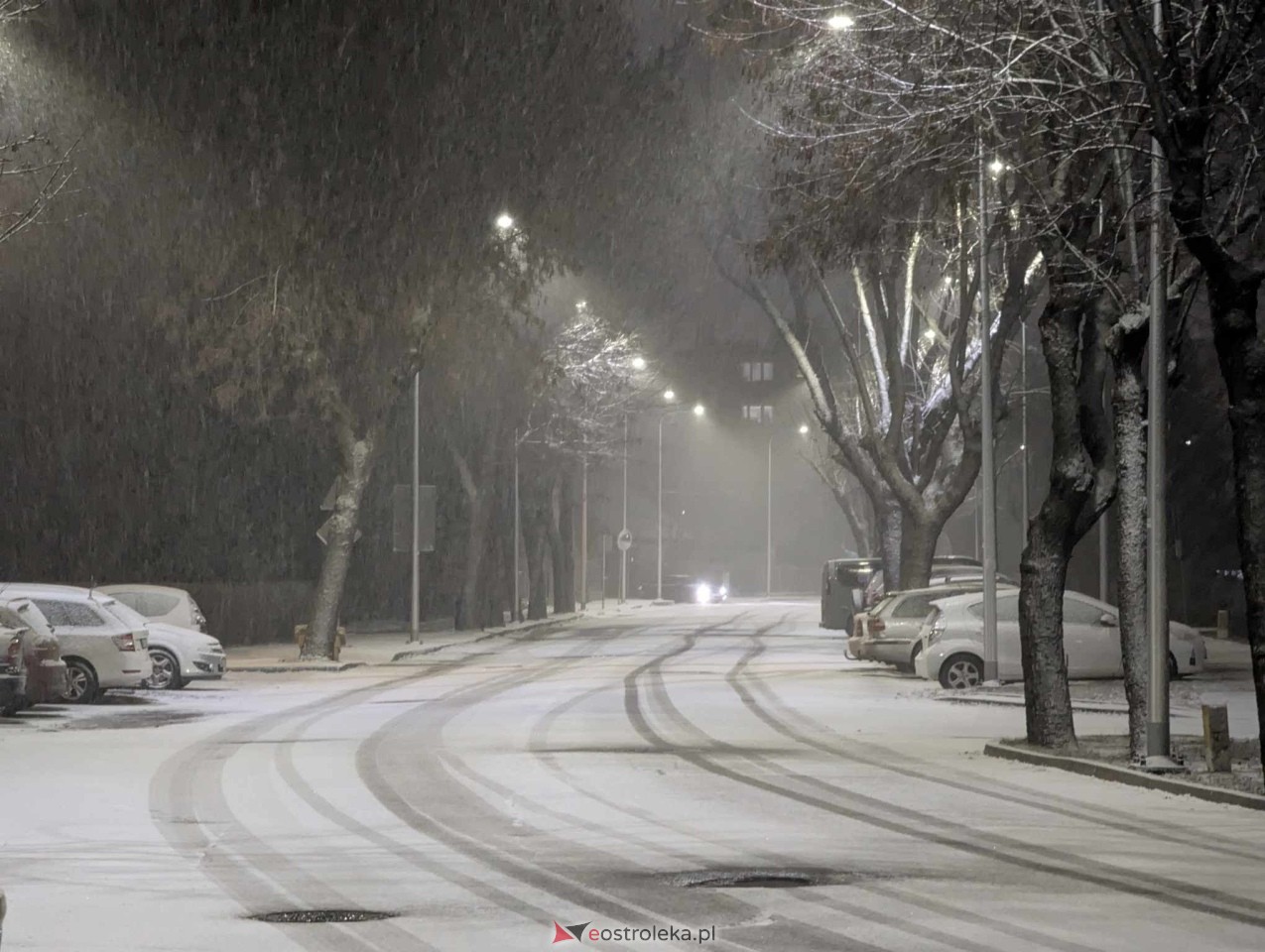Ostrołęka pod śnieżną peleryną – chwilowy widok zimy [03.01.2025] - zdjęcie #9 - eOstroleka.pl
