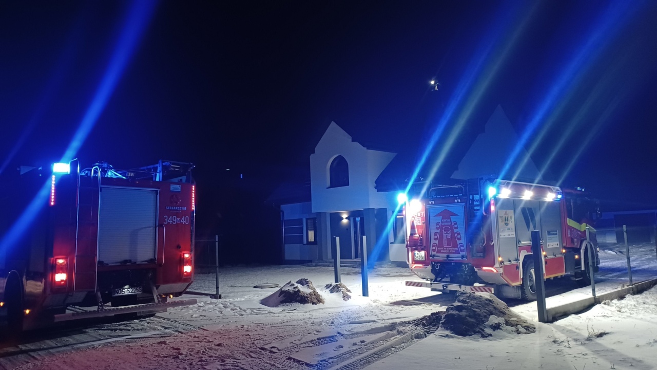 Pożar sadzy w przewodzie kominowym, Golanka, gm. Kadzidło [05.01.2025] - zdjęcie #1 - eOstroleka.pl