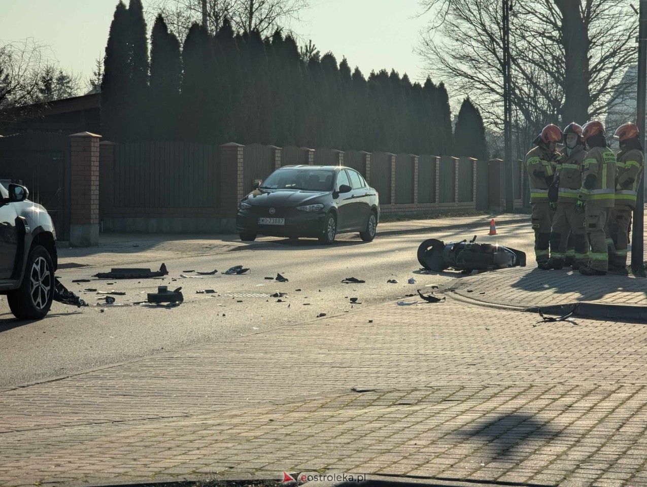 Wypadek na ul. Kościuszki w Rzekuniu [10.02.2025] - zdjęcie #9 - eOstroleka.pl