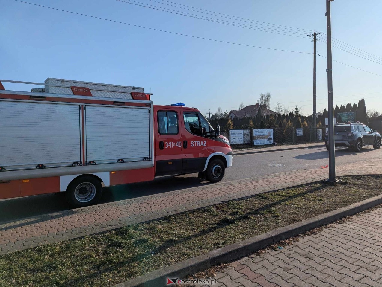 Wypadek na ul. Kościuszki w Rzekuniu [10.02.2025] - zdjęcie #8 - eOstroleka.pl