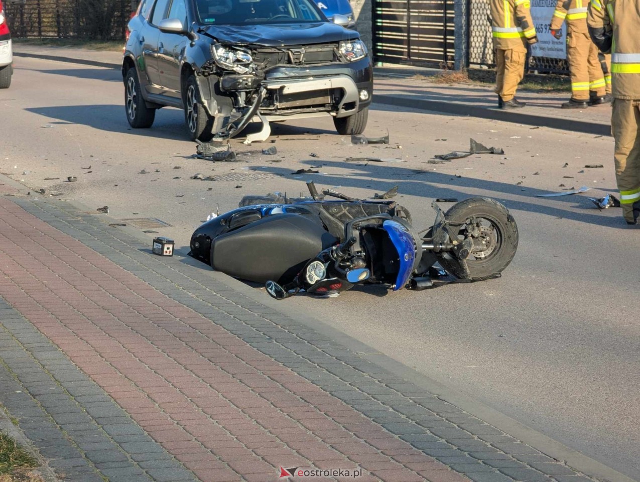 Wypadek na ul. Kościuszki w Rzekuniu [10.02.2025] - zdjęcie #6 - eOstroleka.pl
