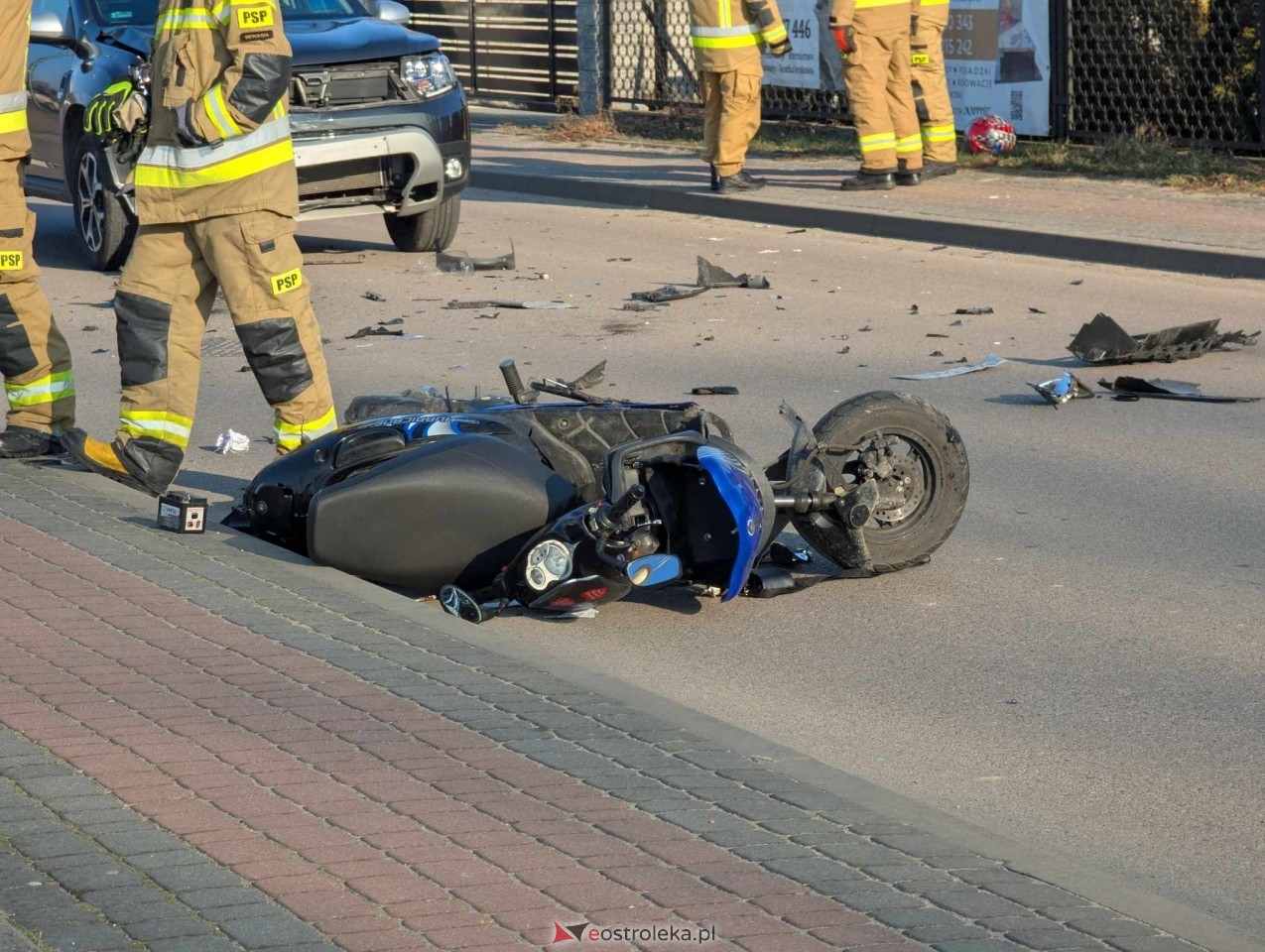 Wypadek na ul. Kościuszki w Rzekuniu [10.02.2025] - zdjęcie #3 - eOstroleka.pl