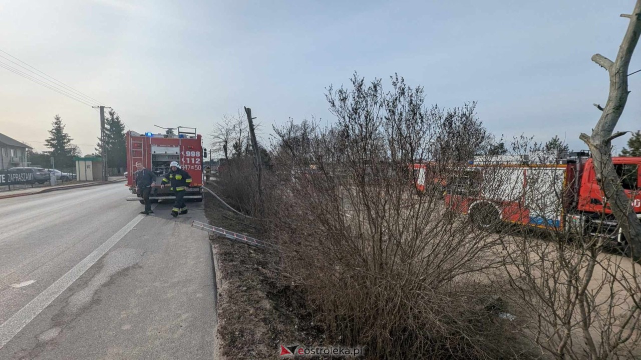 Pożar restauracji w Łodziskach [21.02.2025] - zdjęcie #15 - eOstroleka.pl