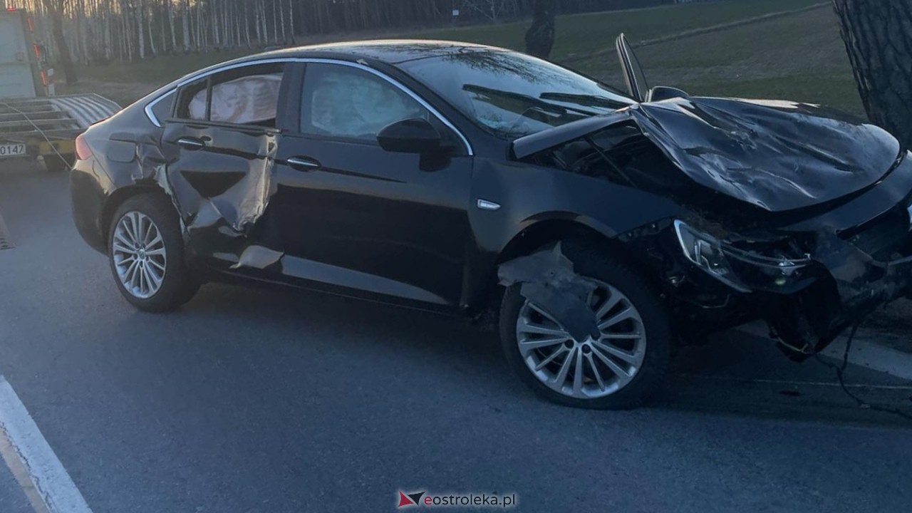 Wypadek na trasie Rzekuń-Zamość [23.02.2025] - zdjęcie #2 - eOstroleka.pl
