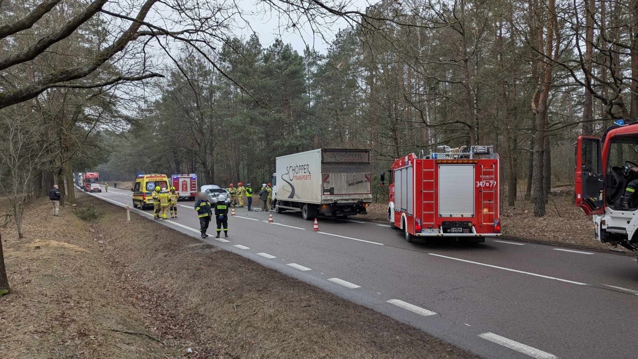 Wypadek w Żeraniu Małym [27.02.2025] - zdjęcie #17 - eOstroleka.pl