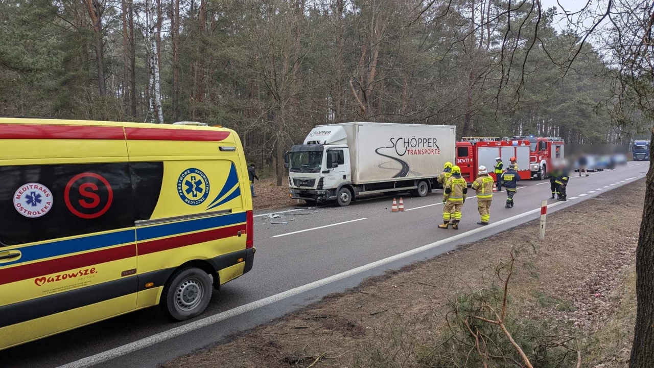 Wypadek w Żeraniu Małym [27.02.2025] - zdjęcie #16 - eOstroleka.pl