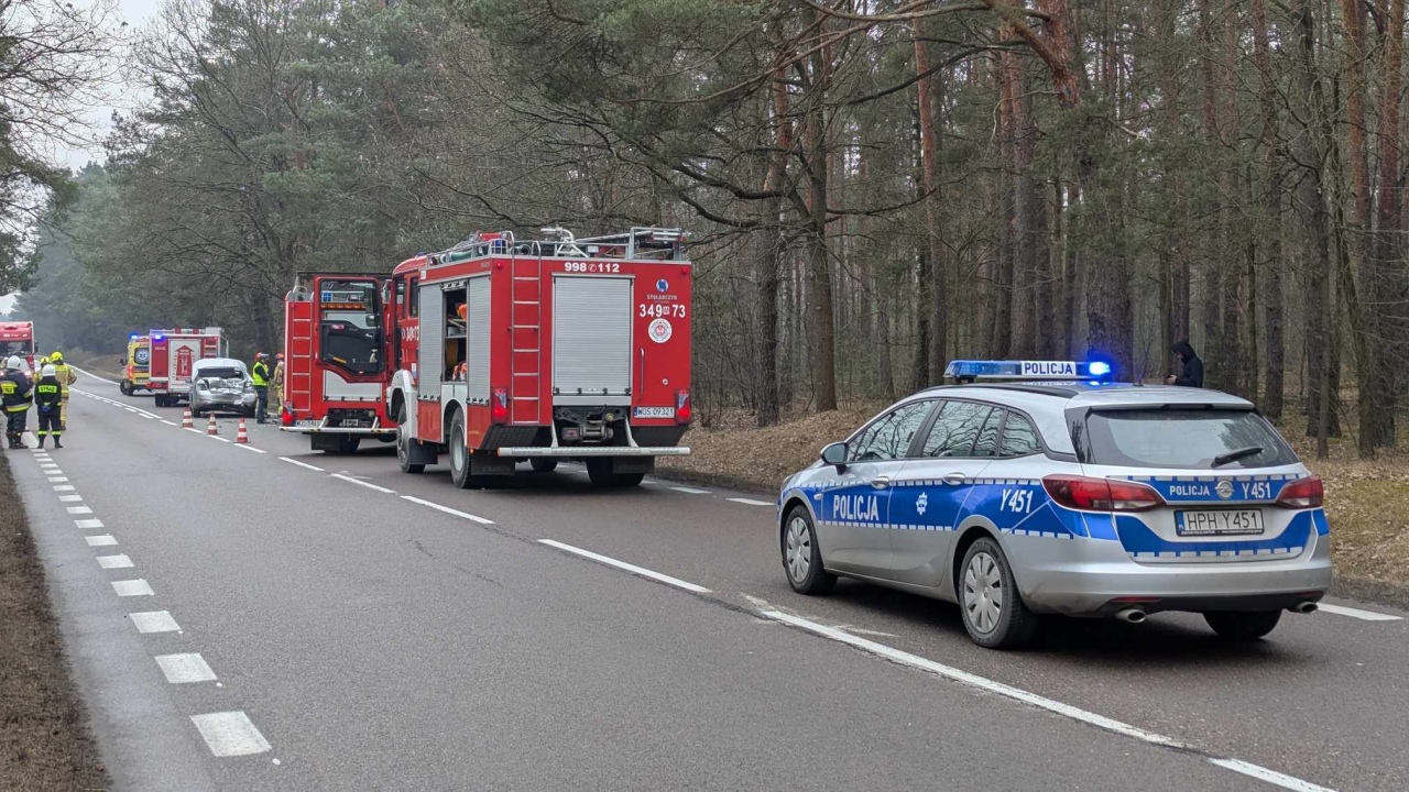 Wypadek w Żeraniu Małym [27.02.2025] - zdjęcie #15 - eOstroleka.pl