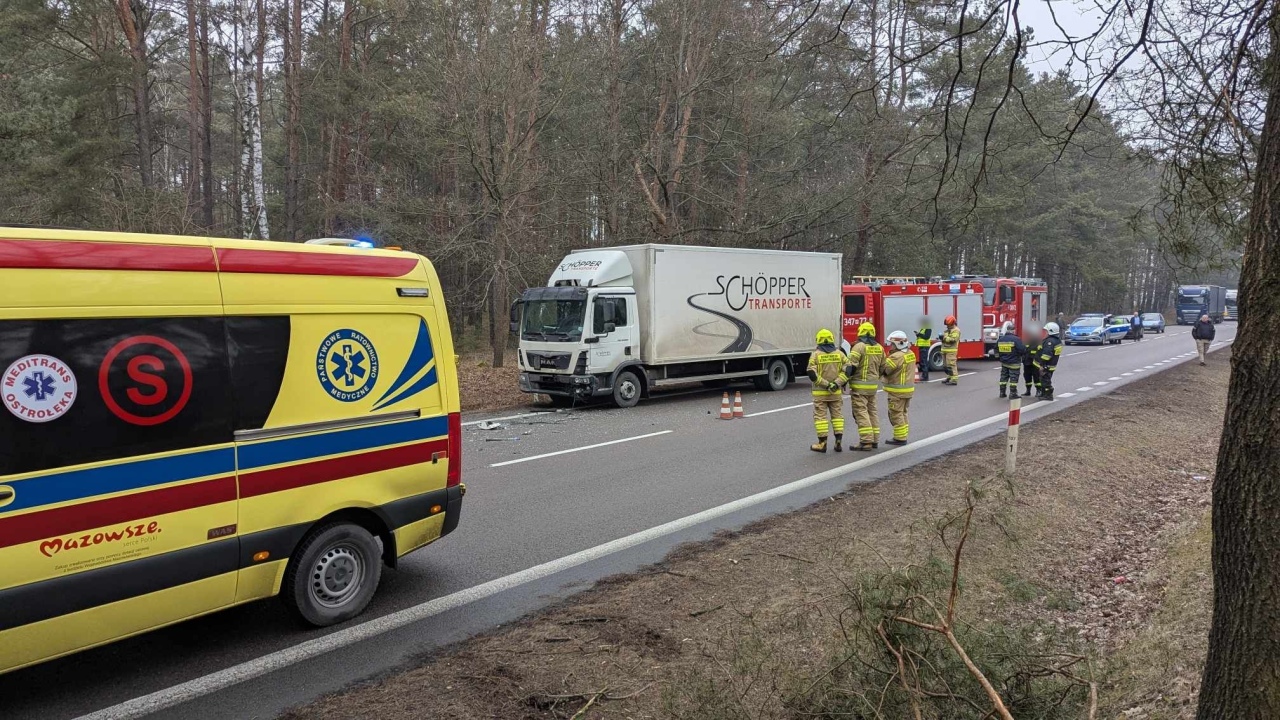 Wypadek w Żeraniu Małym [27.02.2025] - zdjęcie #12 - eOstroleka.pl