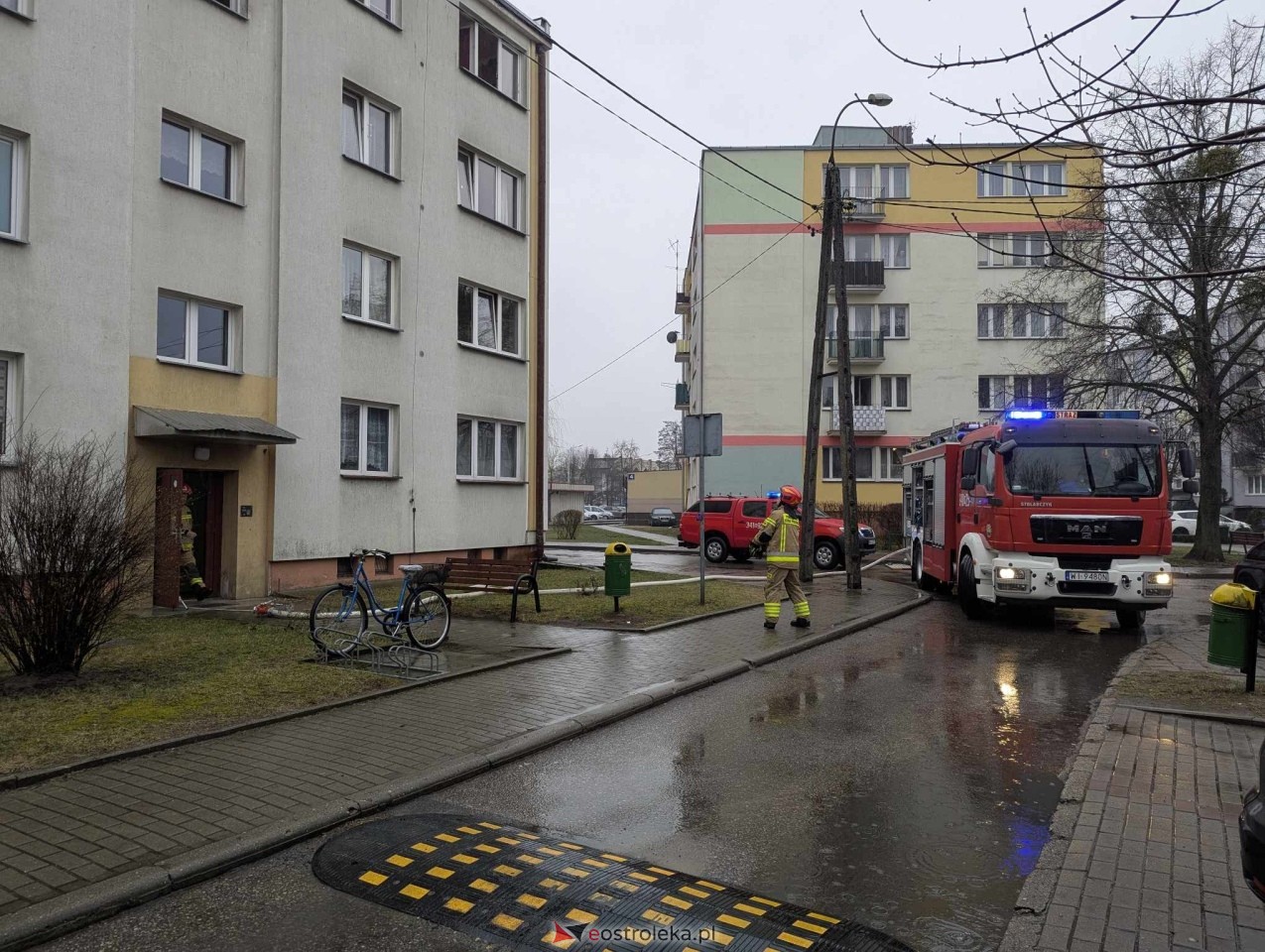 Akcja strażacka przy Celulozowej w Ostrołęce [13.03.2025] - zdjęcie #10 - eOstroleka.pl