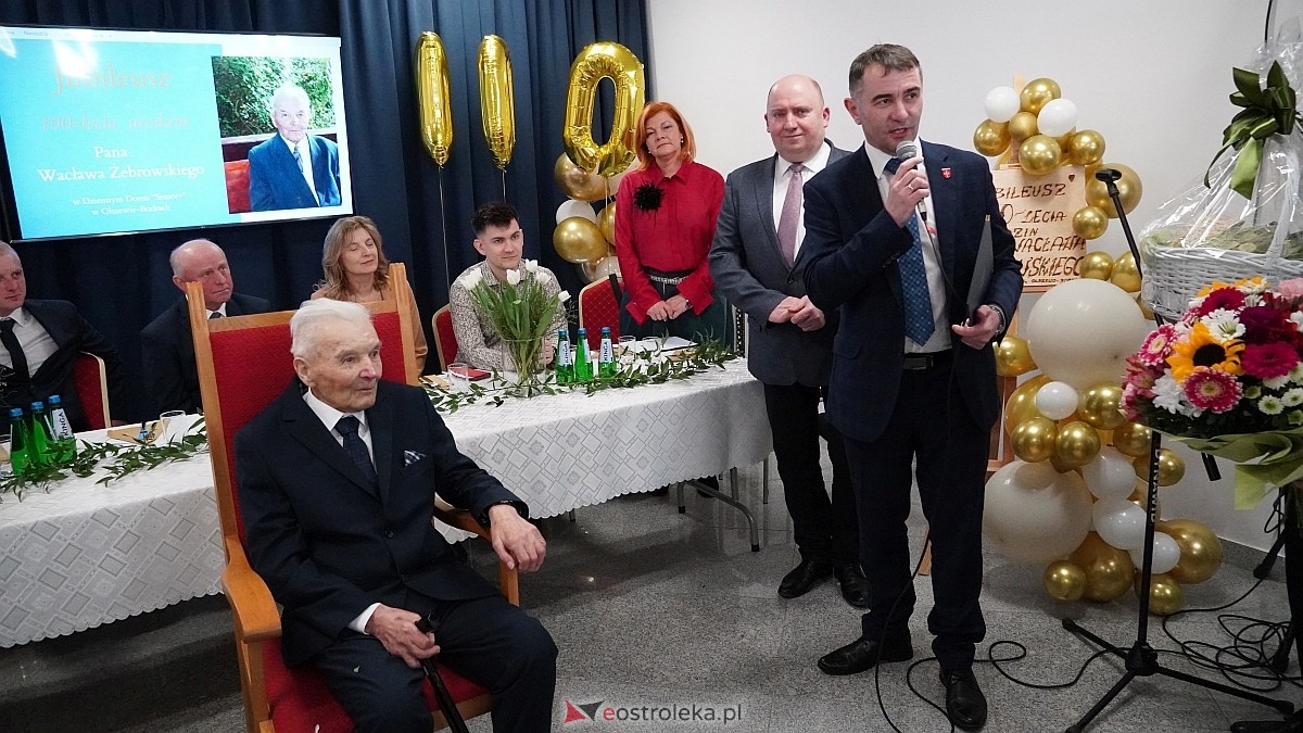 100-ne urodziny Wacława Żebrowskiego z gminy Olszewo-Borki [17.03.2025] - zdjęcie #36 - eOstroleka.pl