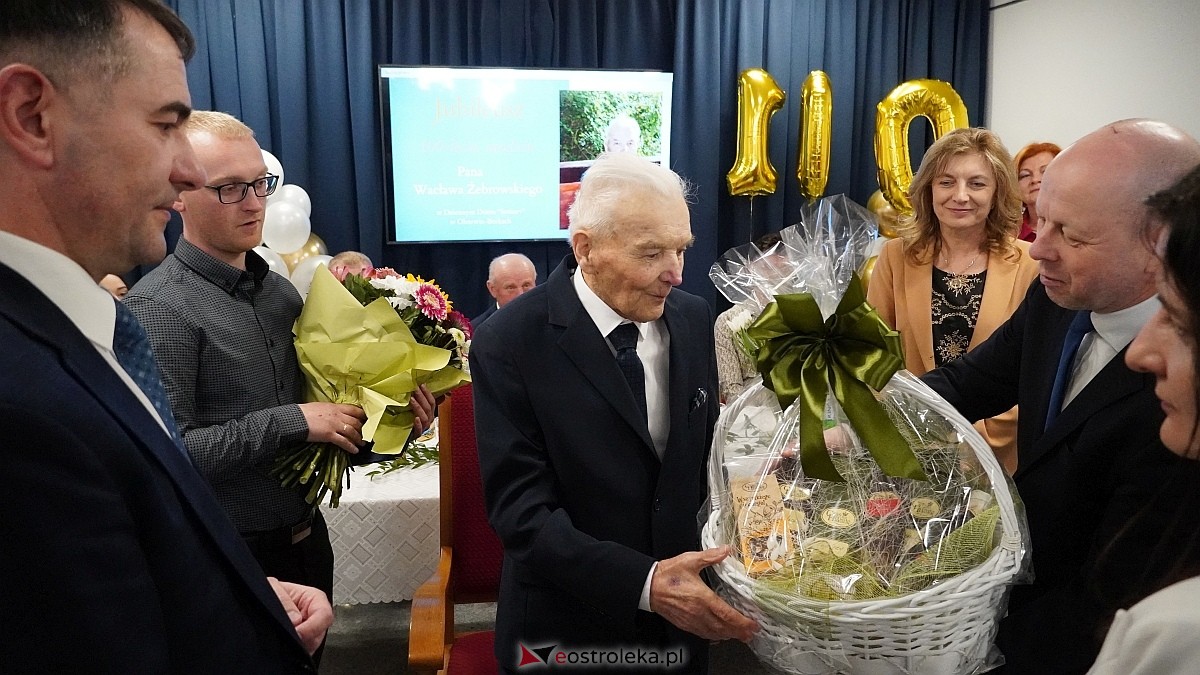 100-ne urodziny Wacława Żebrowskiego z gminy Olszewo-Borki [17.03.2025] - zdjęcie #29 - eOstroleka.pl