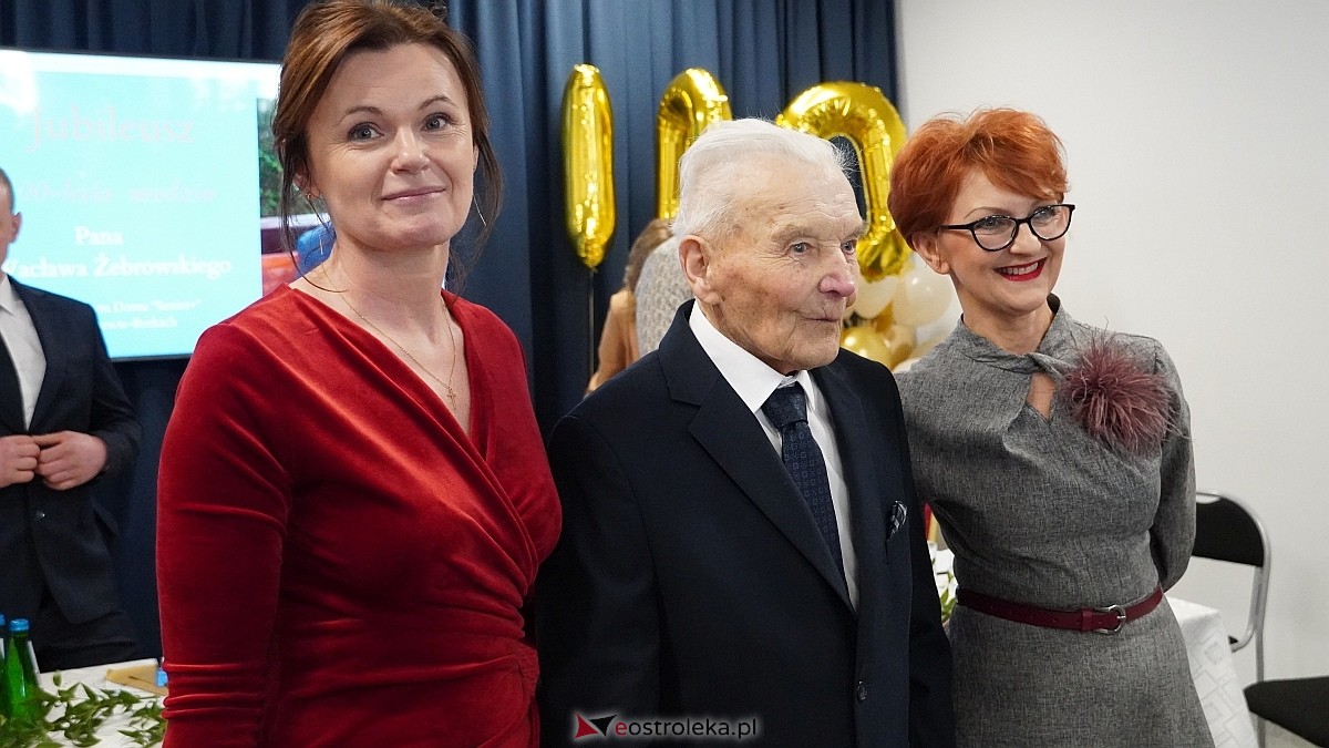 100-ne urodziny Wacława Żebrowskiego z gminy Olszewo-Borki [17.03.2025] - zdjęcie #9 - eOstroleka.pl