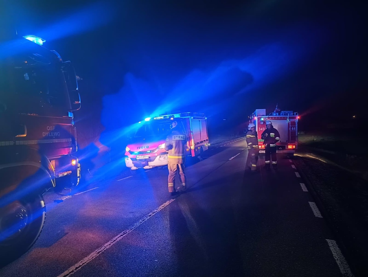 Wypadek w Dylewie [11.04.2025] - zdjęcie #1 - eOstroleka.pl