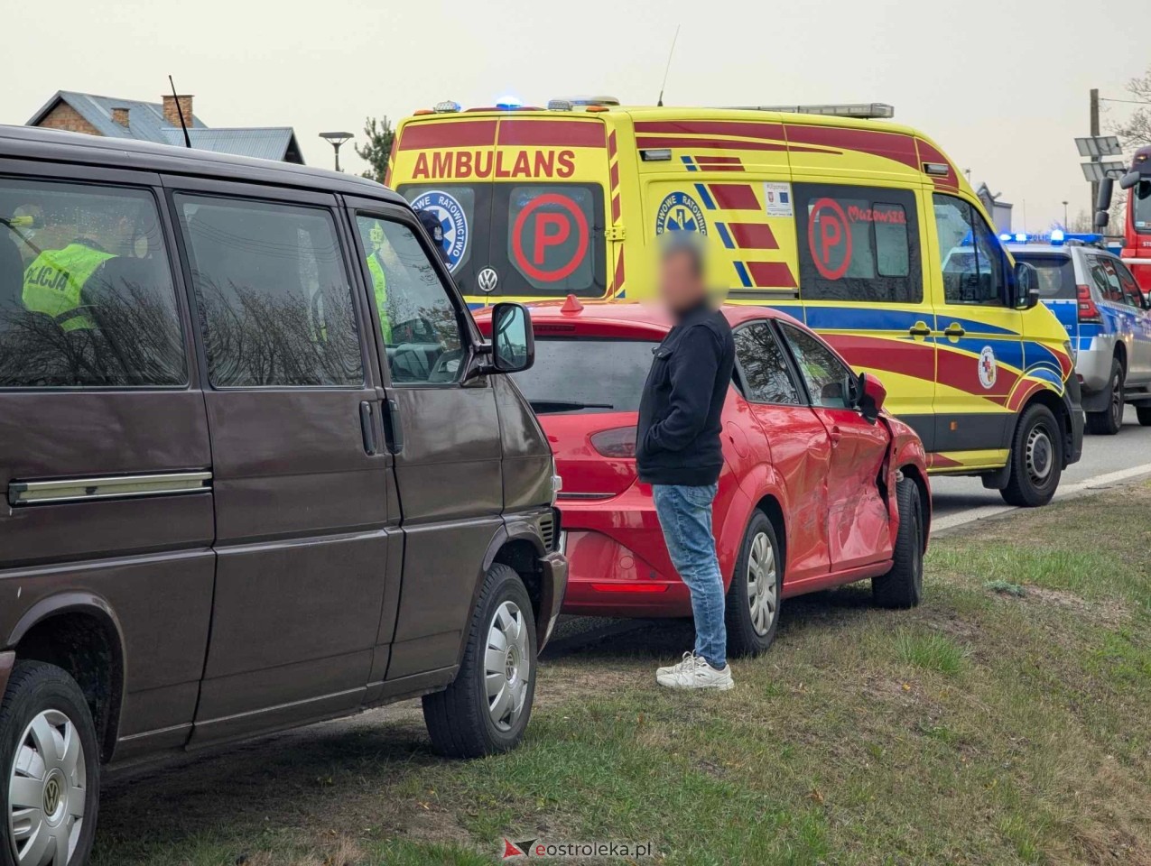 Wypadek w Olszewie-Borkach [14.04.2025] - zdjęcie #10 - eOstroleka.pl