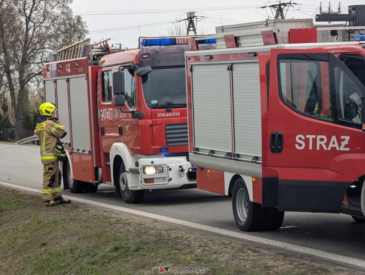 Wypadek w Olszewie-Borkach [14.04.2025] - zdjęcie #8 - eOstroleka.pl