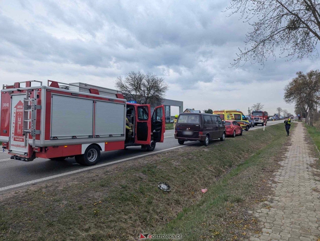 Wypadek w Olszewie-Borkach [14.04.2025] - zdjęcie #2 - eOstroleka.pl