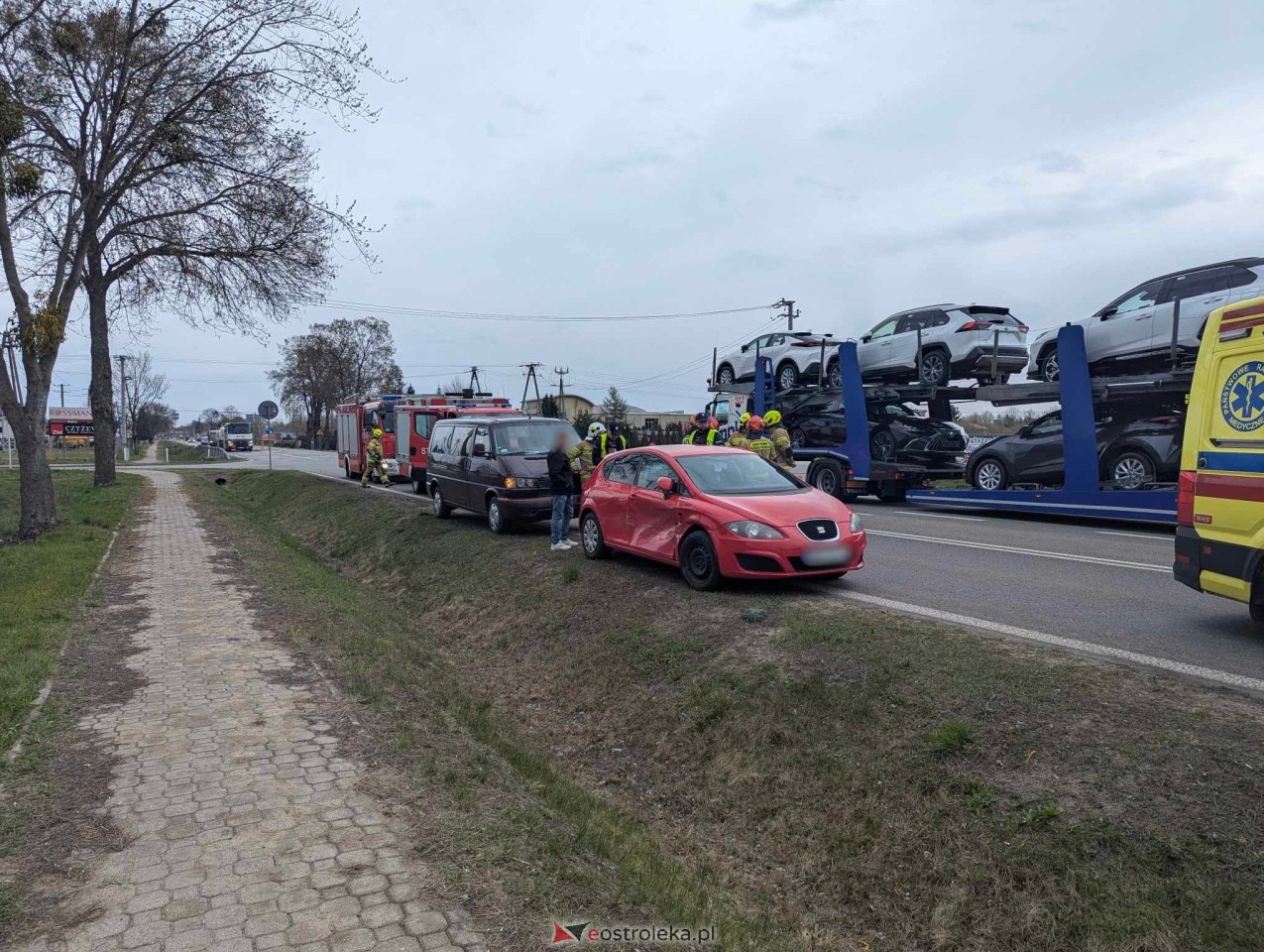 Wypadek w Olszewie-Borkach [14.04.2025] - zdjęcie #1 - eOstroleka.pl