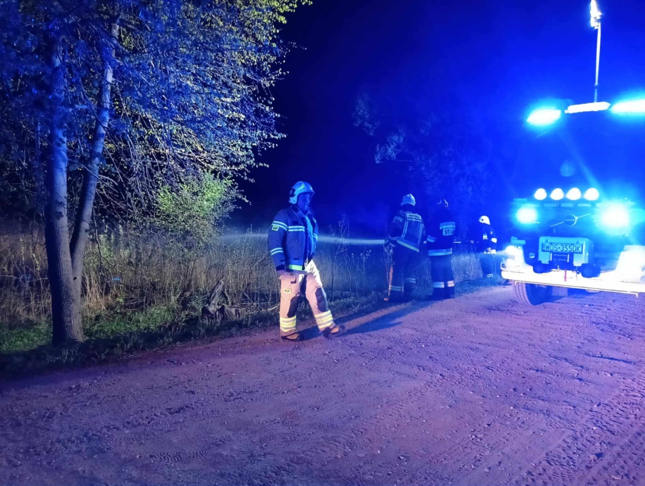 Pożar trawy w miejscowości Czernie, gmina Goworowo [22.04.2025] - zdjęcie #1 - eOstroleka.pl