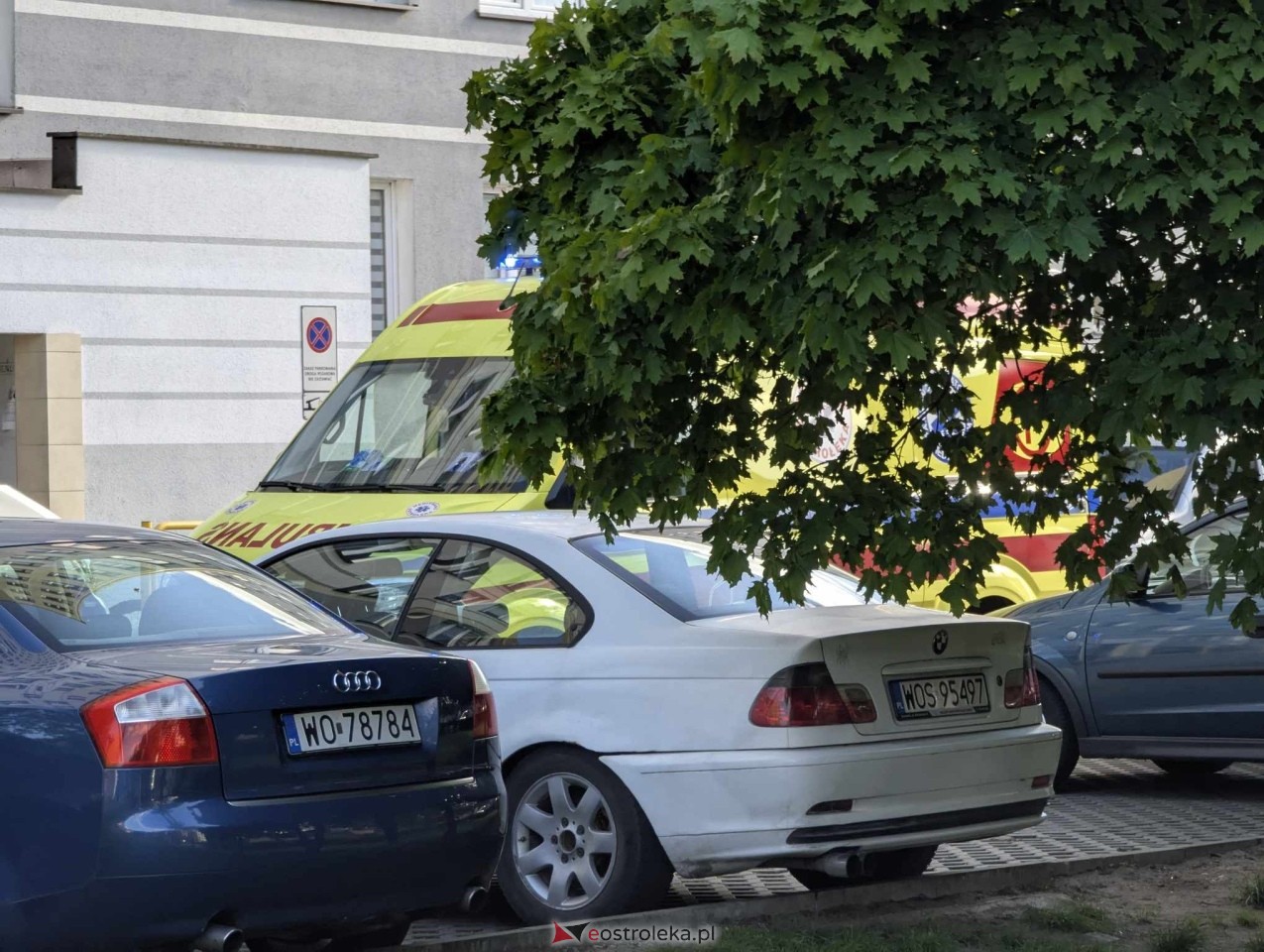 Akcja ratunkowa w bloku przy ul. Sienkiewicza w Ostrołęce [05.05.2025] - zdjęcie #11 - eOstroleka.pl